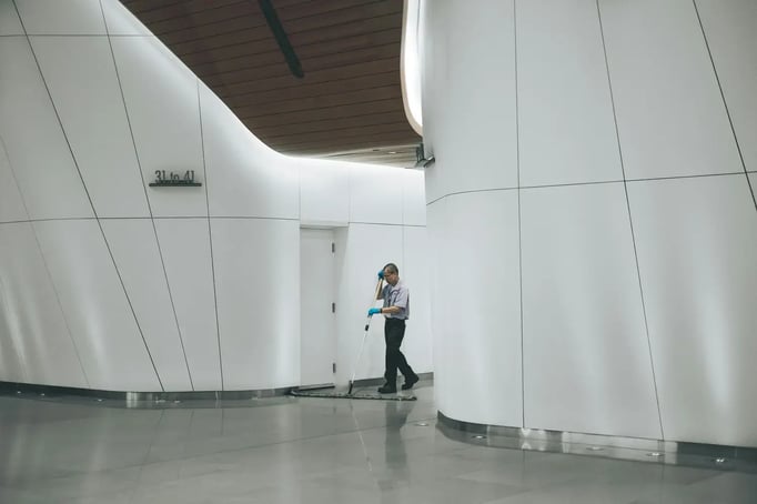cleaning event room